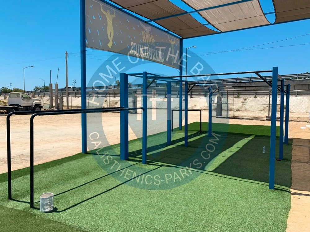 Calisthenics park in El Medano Ejidal, Colonia El Progreso, Cabo San Lucas, Municipio de Los Cabos, Baja California Sur, 23479, México