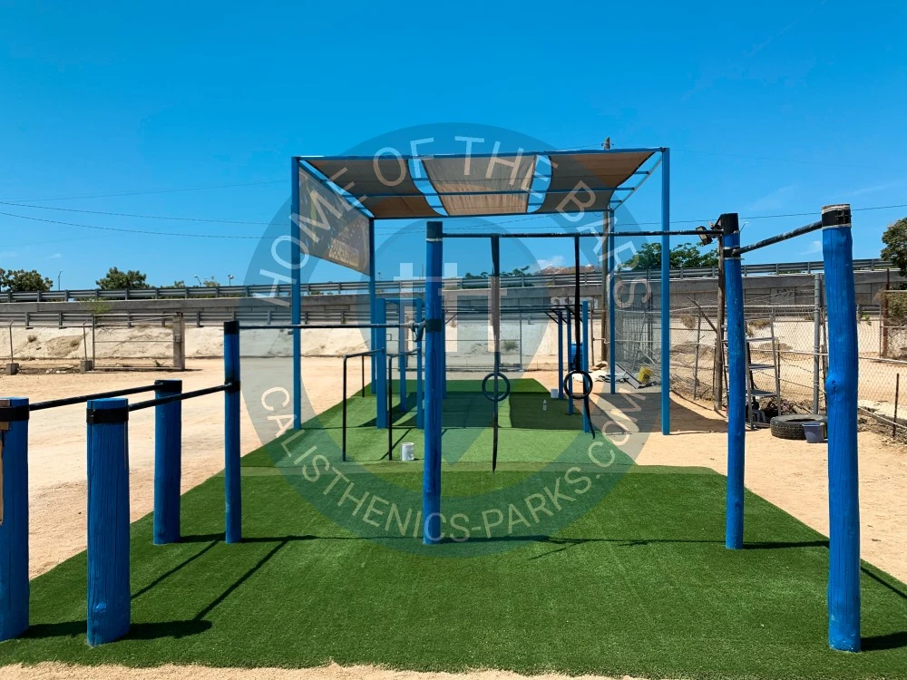 Calisthenics park in El Medano Ejidal, Colonia El Progreso, Cabo San Lucas, Municipio de Los Cabos, Baja California Sur, 23479, México