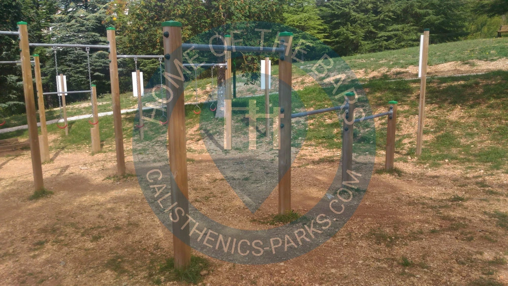 Calisthenics park in Quarto di San Giorgio, Torretta, L'Aquila, Abruzzo, Italia