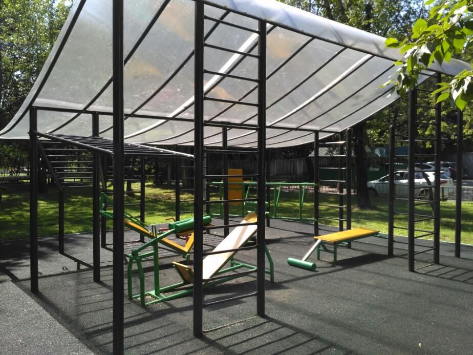 Calisthenics park in Медсанчасть ОАО "Аэропорт Внуково", 1-я Рейсовая улица, Внуково, Москва, Центральный федеральный округ, 111674, Россия