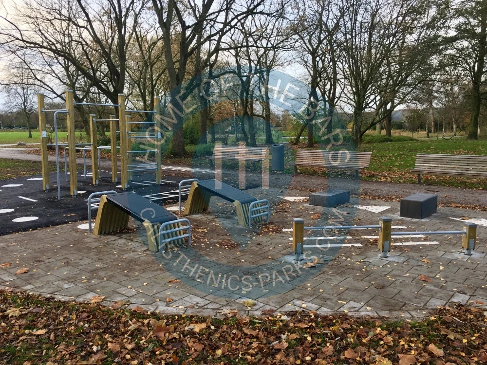 Calisthenics park in Bootcamp Vroesenpark, Vroesenlaan, Blijdorp, Noord, Rotterdam, Zuid-Holland, Nederland, 3039 DT, Nederland