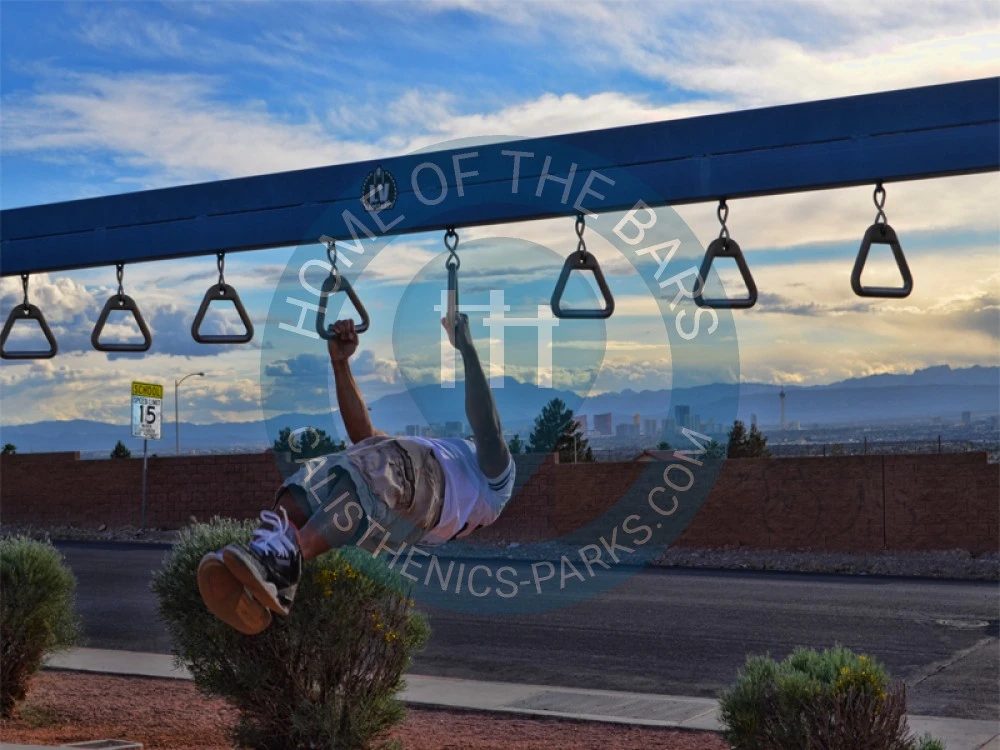 Calisthenics park in Mike O'Callaghan Middle School, Washington Avenue, Clark County, Nevada, 89110, United States