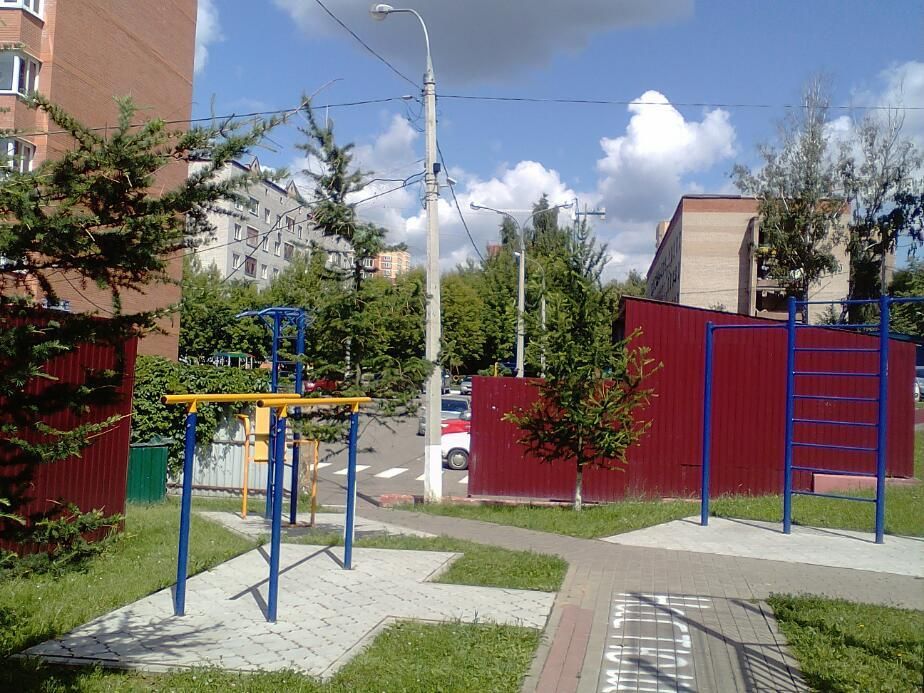 Calisthenics park in 8, Трудовая улица, Детская, Ивантеевка, Пушкинский городской округ, Московская область, Центральный федеральный округ, 141281, Россия