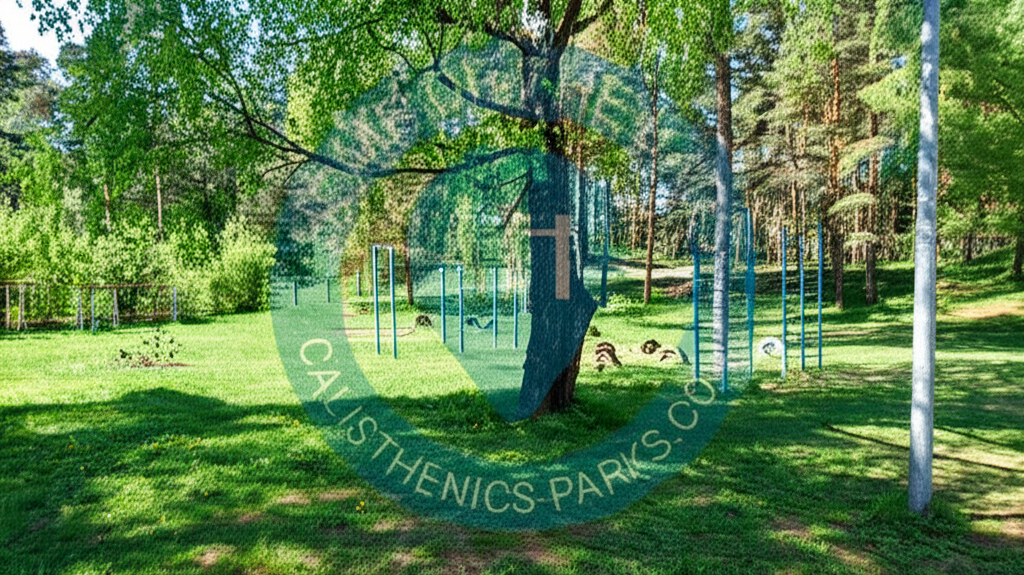 Calisthenics park in Rīgas 46. vidusskola, 28, Skuju iela, Ziemeļblāzma, Vecmīlgrāvis, Rīga, Vidzeme, LV-1015, Latvija