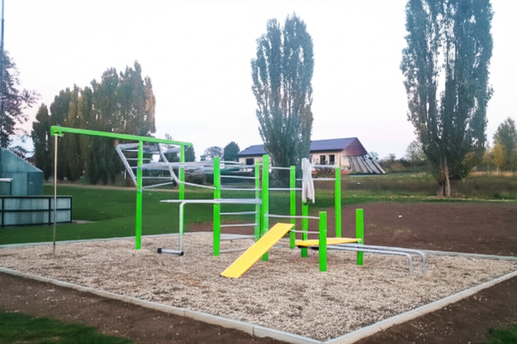 Calisthenics park in Workoutové hřiště, 43611, Radvanice u Lipníka nad Bečvou, Radvanice, okres Přerov, Olomoucký kraj, Střední Morava, 751 21, Česko