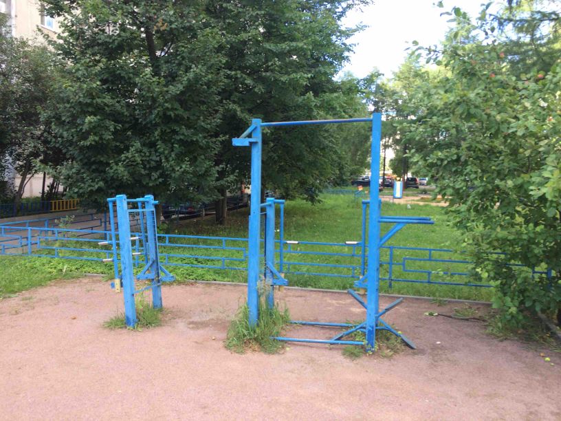 Calisthenics park in 35, улица Карбышева, Изумрудные холмы, Чернево, Красногорск, городской округ Красногорск, Московская область, Центральный федеральный округ, 143408, Россия