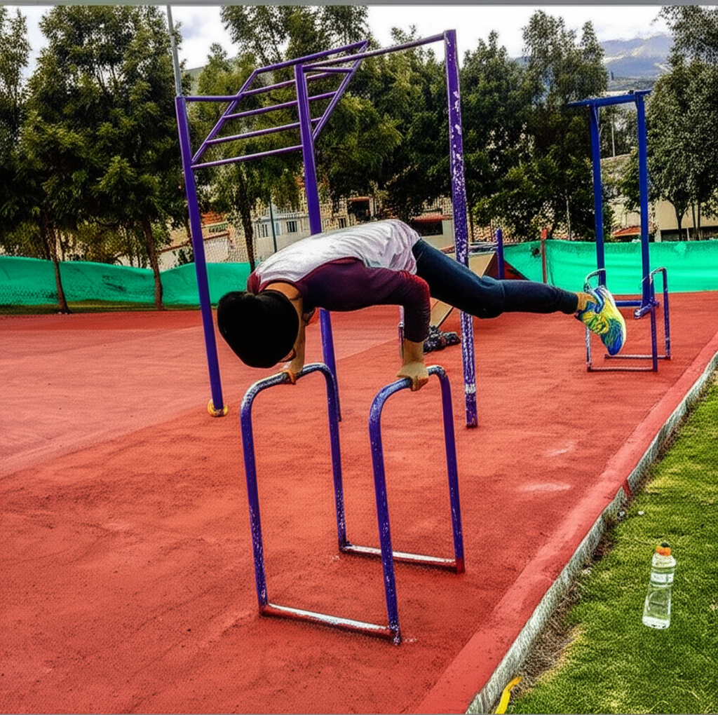 Calisthenics park in A2, Pedro de Alfaro, Villaflora, La Magdalena, Quito, Pichincha, 170119, Ecuador