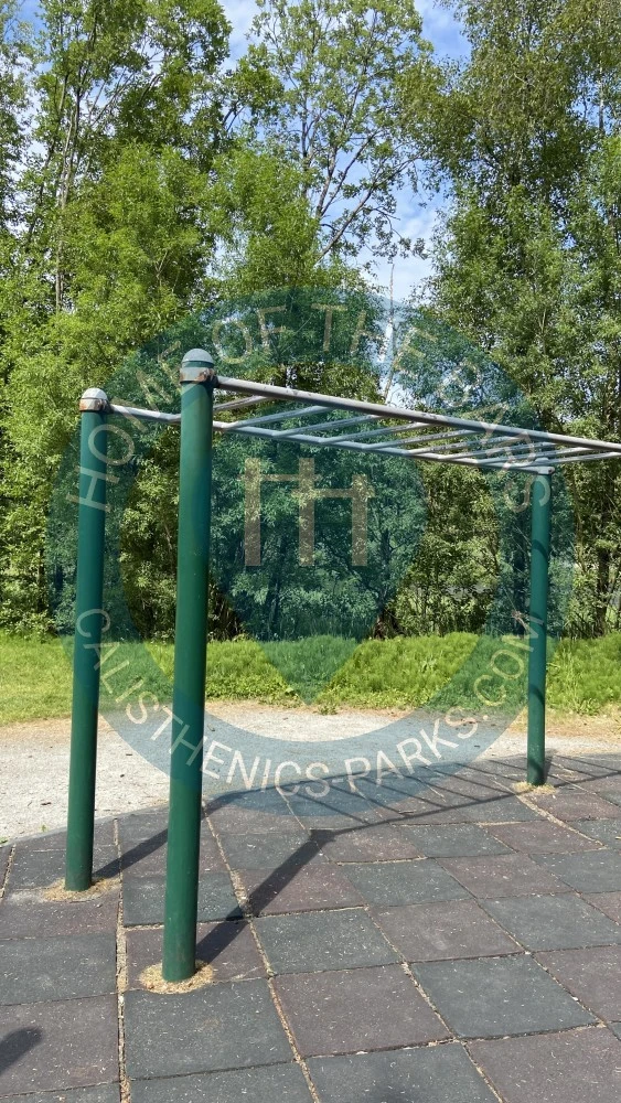 Calisthenics park in Søndre Frøyland fuglefredningsområde, Biskop Hognestads gate, Vardheia, Bryne, Time, Rogaland, 4344, Norge