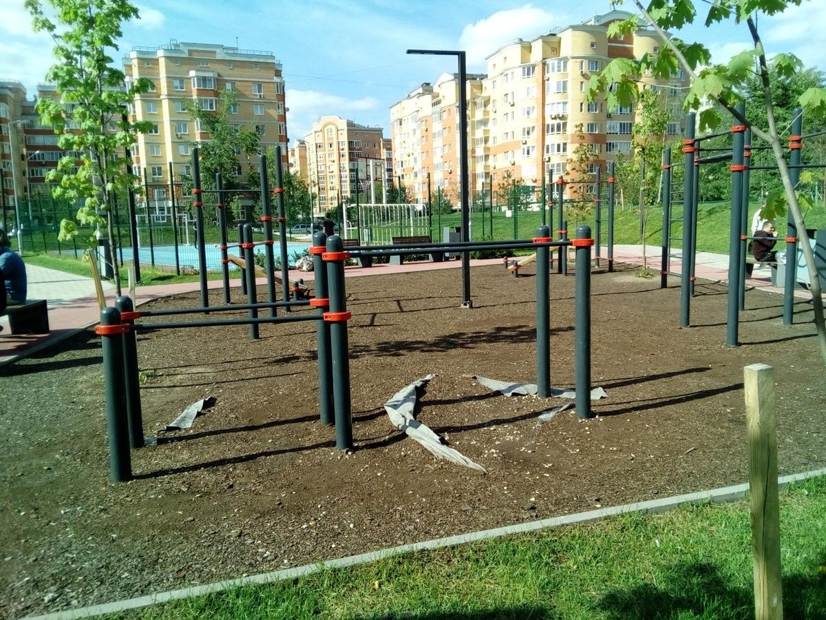 Calisthenics park in 64, Большая Серпуховская улица, Даниловский район, Москва, Центральный федеральный округ, 115093, Россия